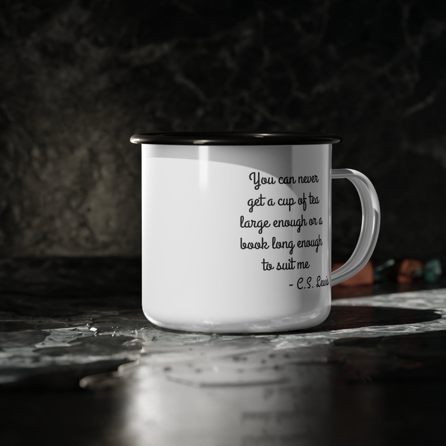 Enamel C.S. Lewis Quote Cup